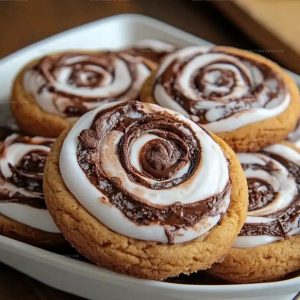 Gooey Chocolate Marshmallow Swirl Cookies Recipe