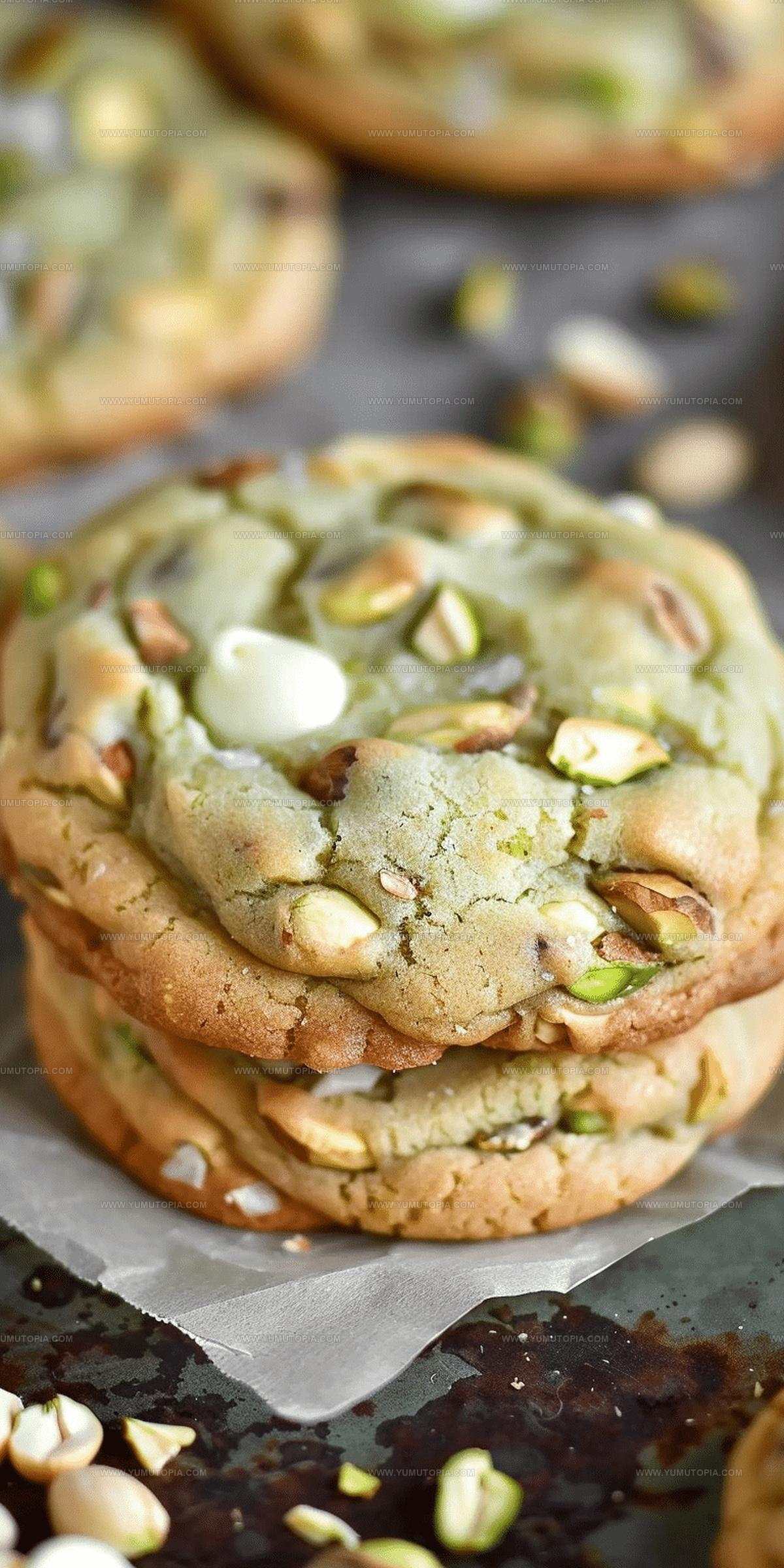 Pistachio White Chocolate Chip Cookies Recipe