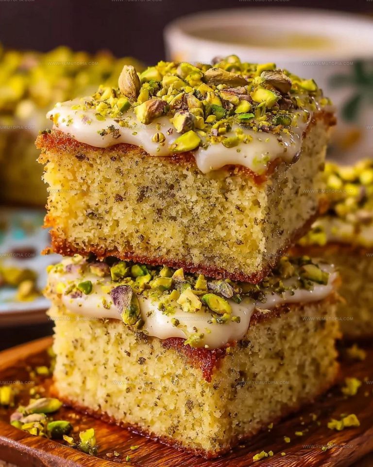 Lemon Pistachio Milk Cake Recipe