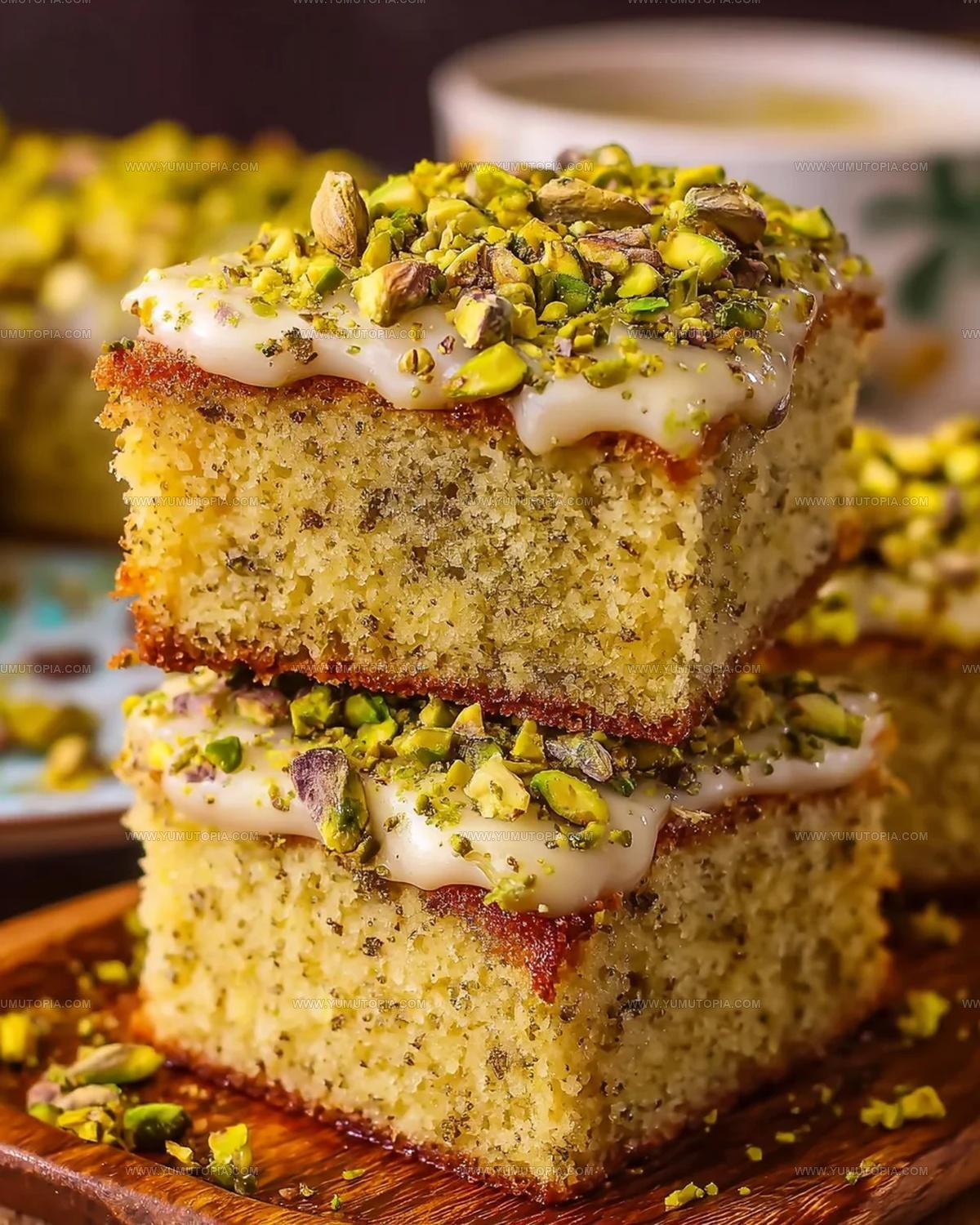 Lemon Pistachio Milk Cake Recipe