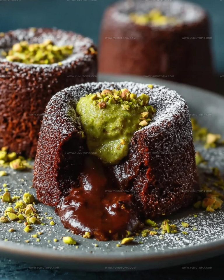 Pistachio Chocolate Lava Cakes Recipe