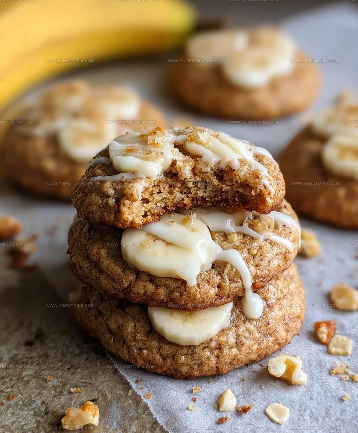Crumbl Banana Bread Cookies Cream Cheese Glaze Recipe