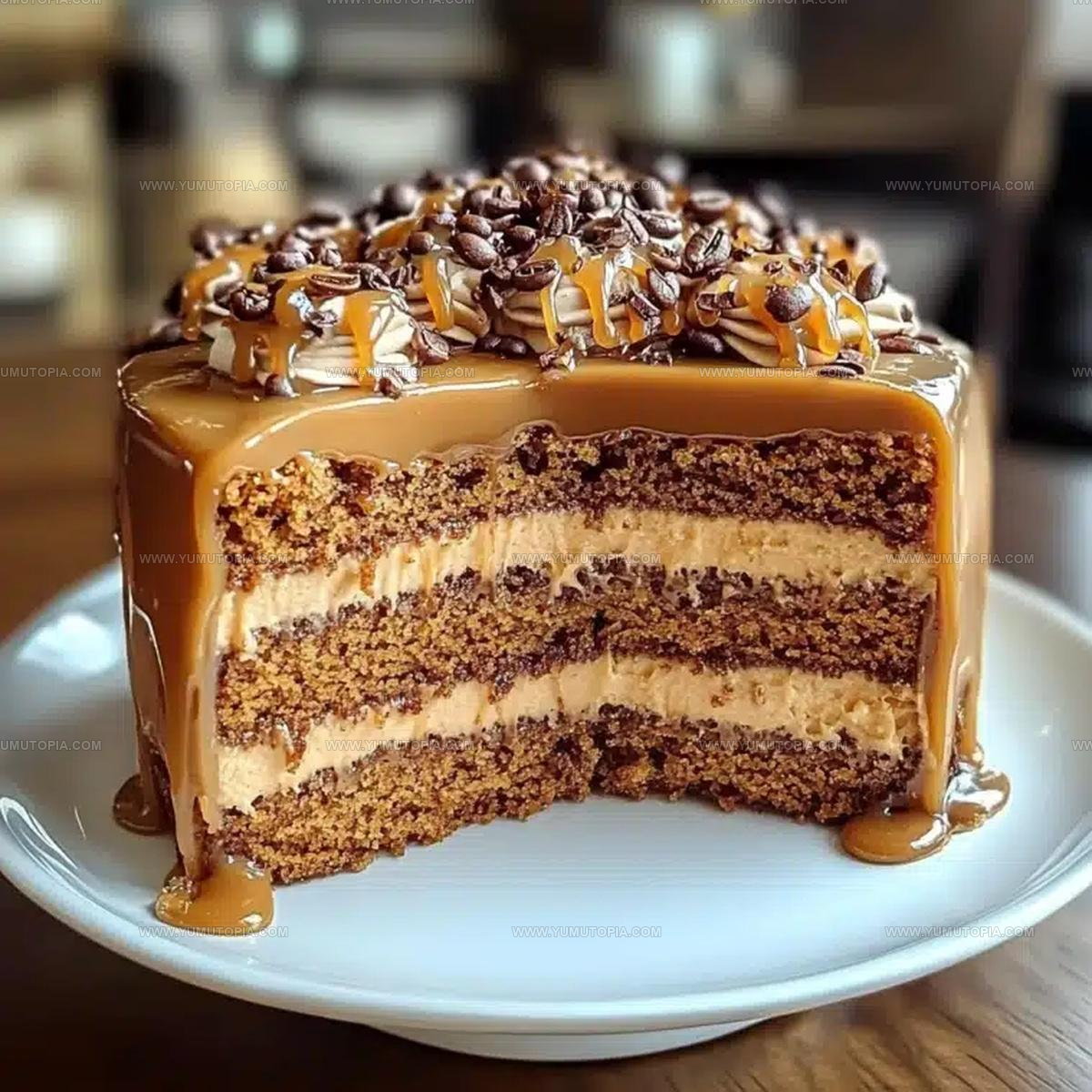 Gooey Coffee Caramel Cake Recipe