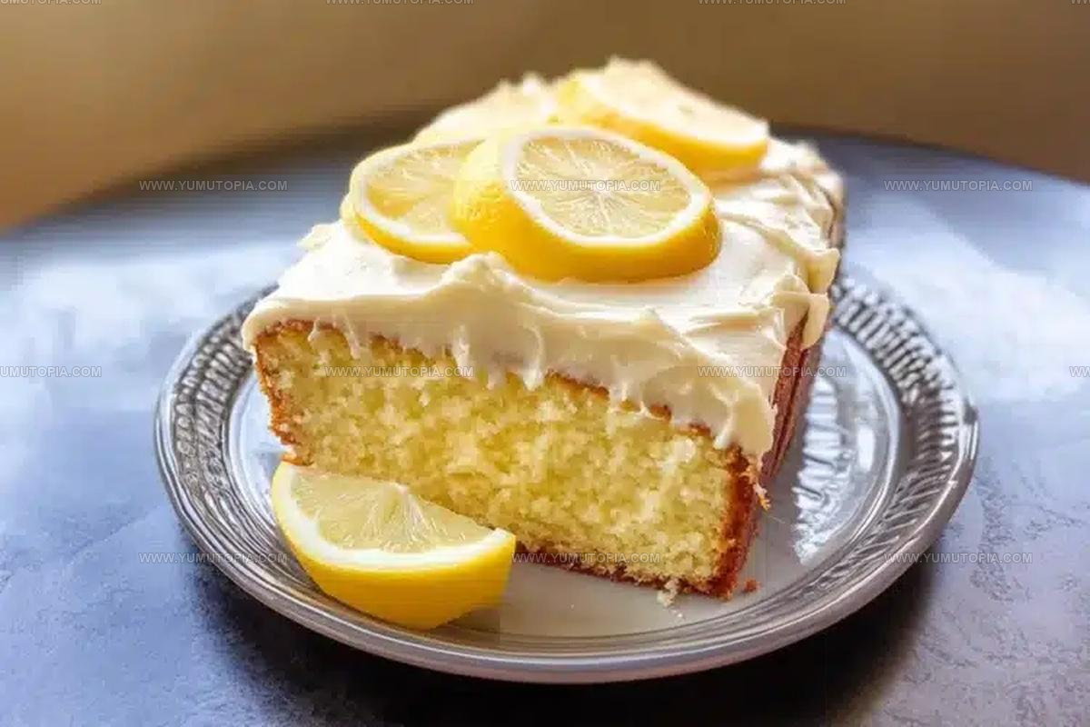 Moist Lemon Pound Cake with Cream Cheese Frosting Recipe