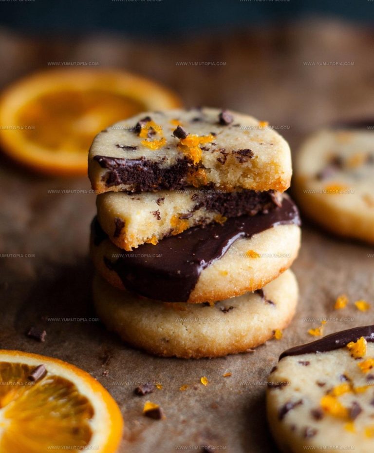 Dark Chocolate Orange Shortbread Cookies Recipe