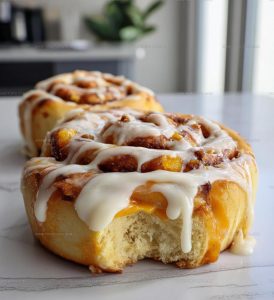 Brunch Peach Cobbler Cinnamon Rolls Recipe