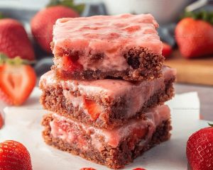 Fudgy Strawberry Brownies Recipe
