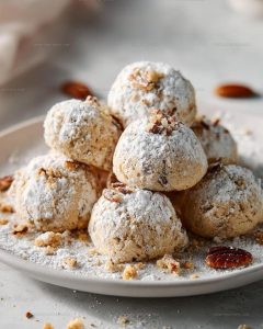 Powdered Sugar Pecan Snowball Cookies Recipe