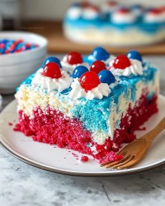 Red White and Blue Poke Cake Recipe