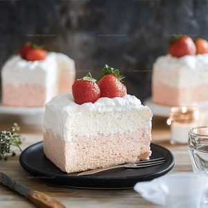 Light Strawberry Cloud Cake Recipe