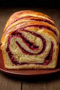 Swirled Raspberry Brioche Loaf Recipe