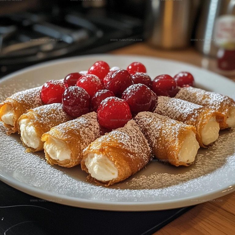 Crispy Cherry Cheesecake Egg Rolls Recipe