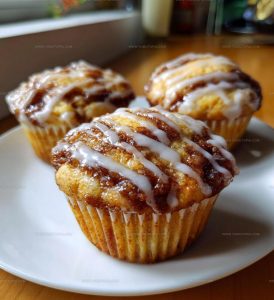 Glazed Cinnamon Roll Muffins Recipe