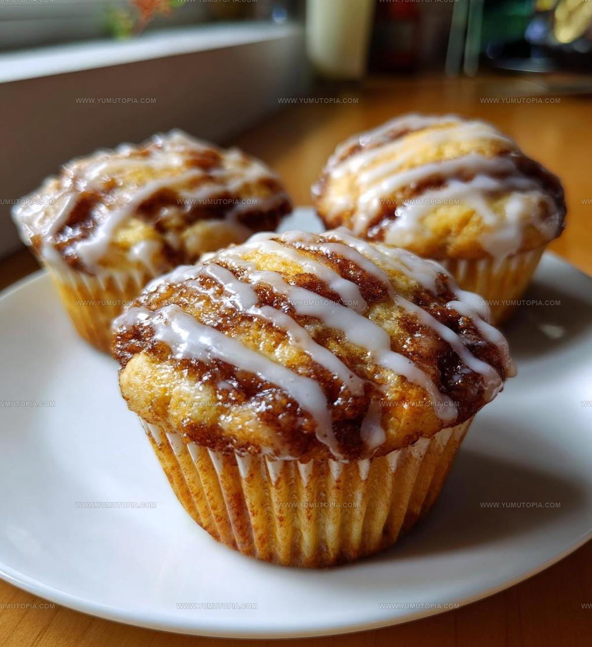 Glazed Cinnamon Roll Muffins Recipe