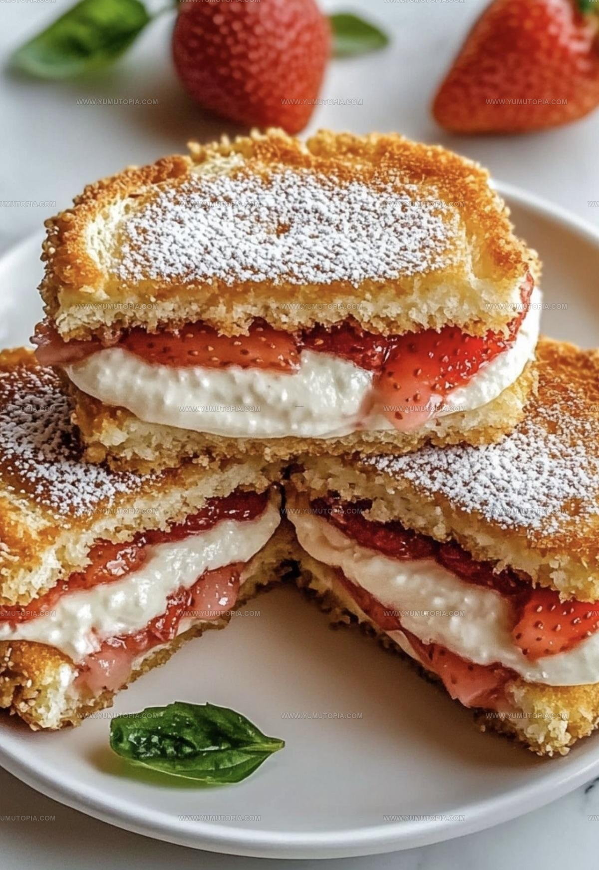 Skillet-Fried Strawberry Cheesecake Sandwiches Recipe
