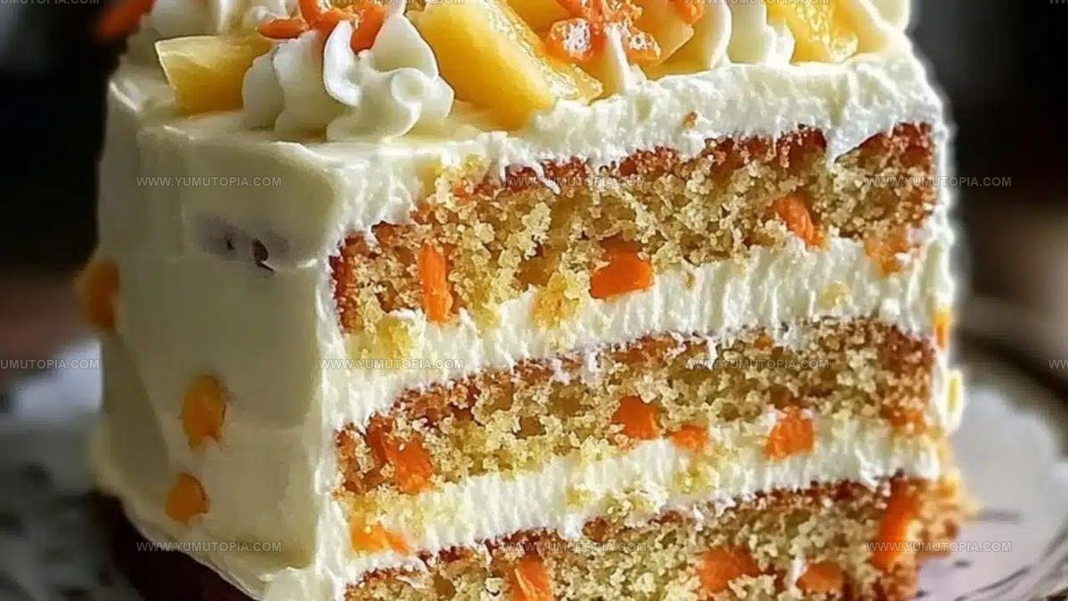 Pineapple-Moist Carrot Cream Cake Recipe