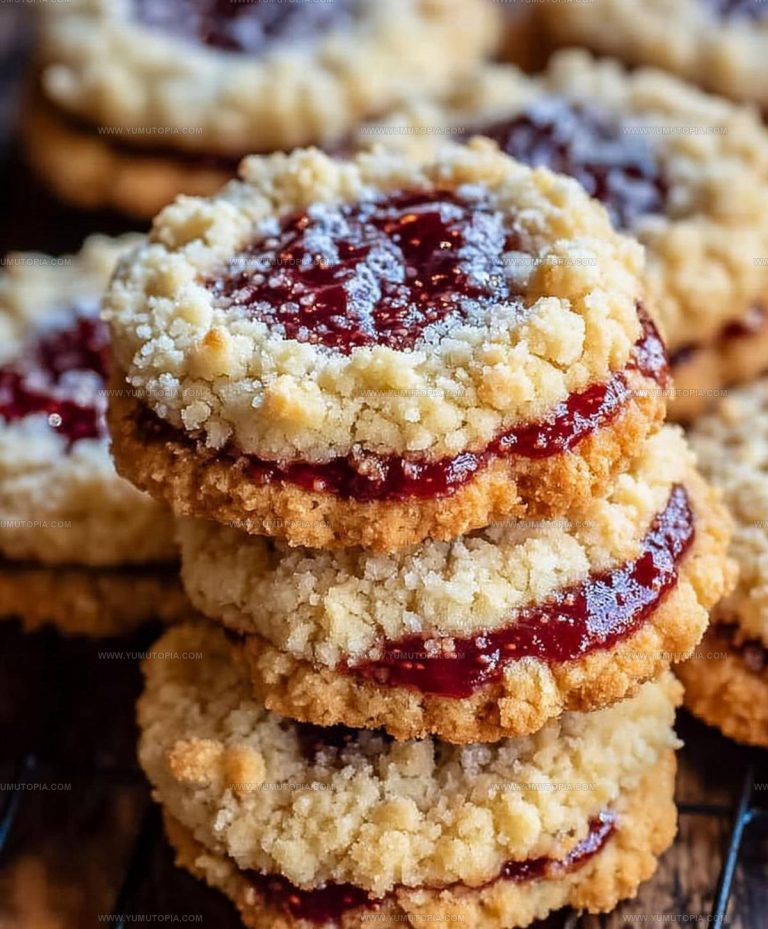 Raspberry Crumble Cookies With Jam Filling Recipe