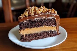 Crunchy Chocolate Caramel Toffee Cake Recipe
