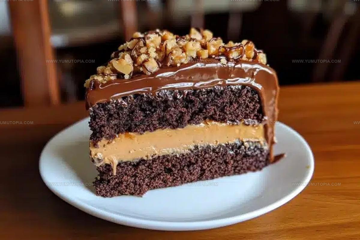 Crunchy Chocolate Caramel Toffee Cake Recipe