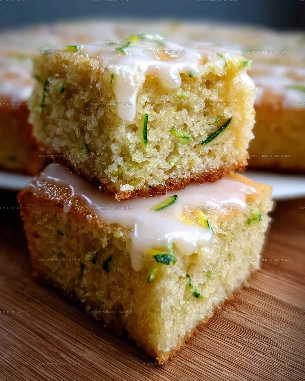 Lemon Zucchini Bars with Glaze Recipe