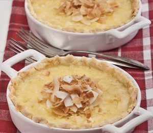Coconut-Laced Custard Pie Recipe