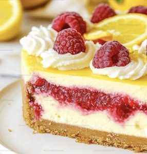 Citrus-Swirled Lemon Raspberry Cheesecake Recipe