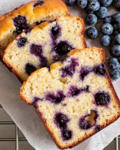 Bakery-Style Lemon Blueberry Bread Recipe