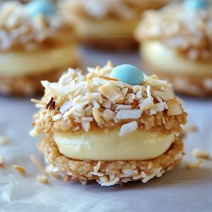 Coconut Macaron Cookie Nests Recipe