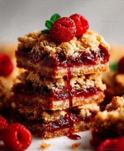 Raspberry Jam Oat Bars Recipe