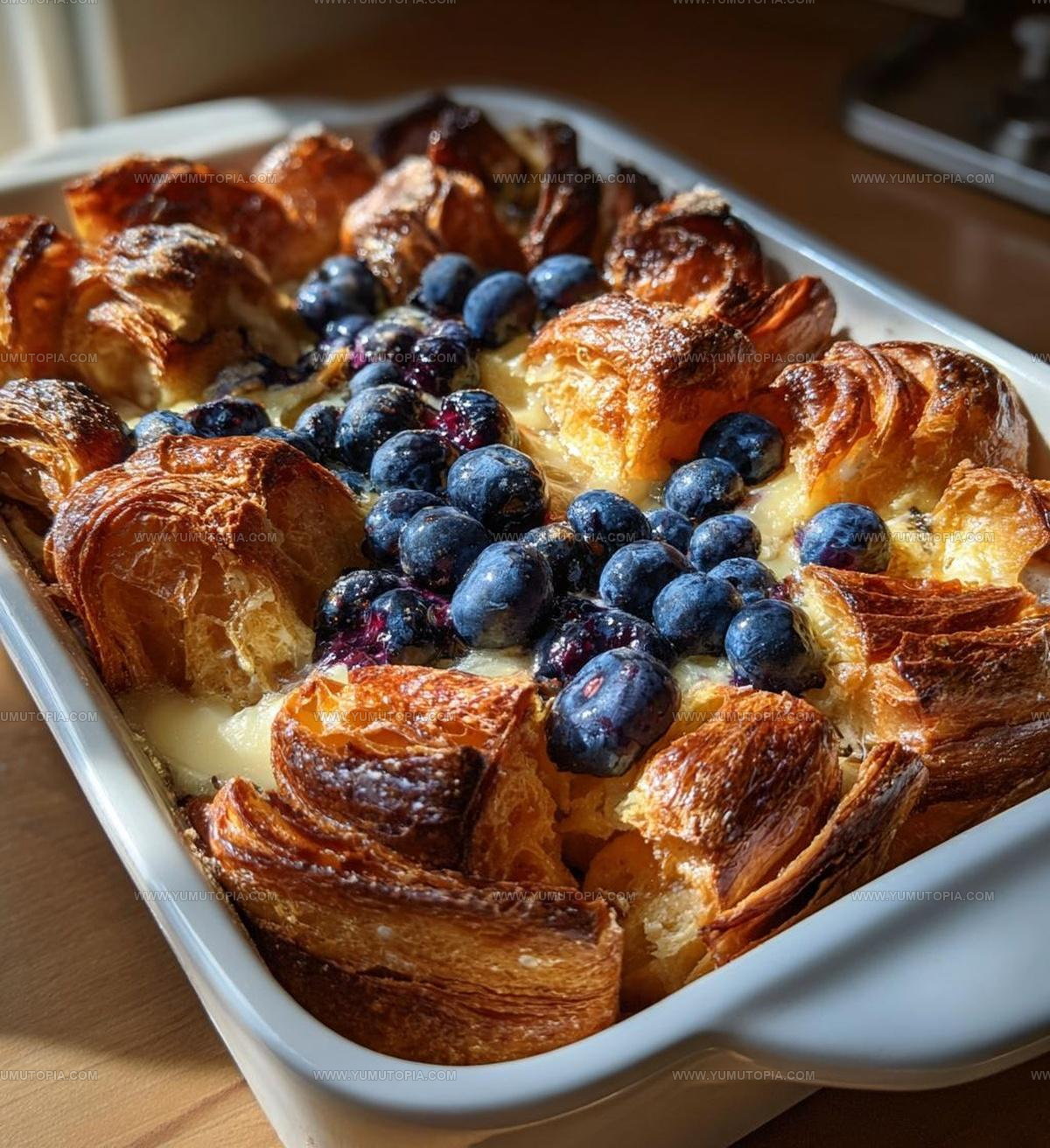 Blueberry Croissant French Toast Bake Recipe