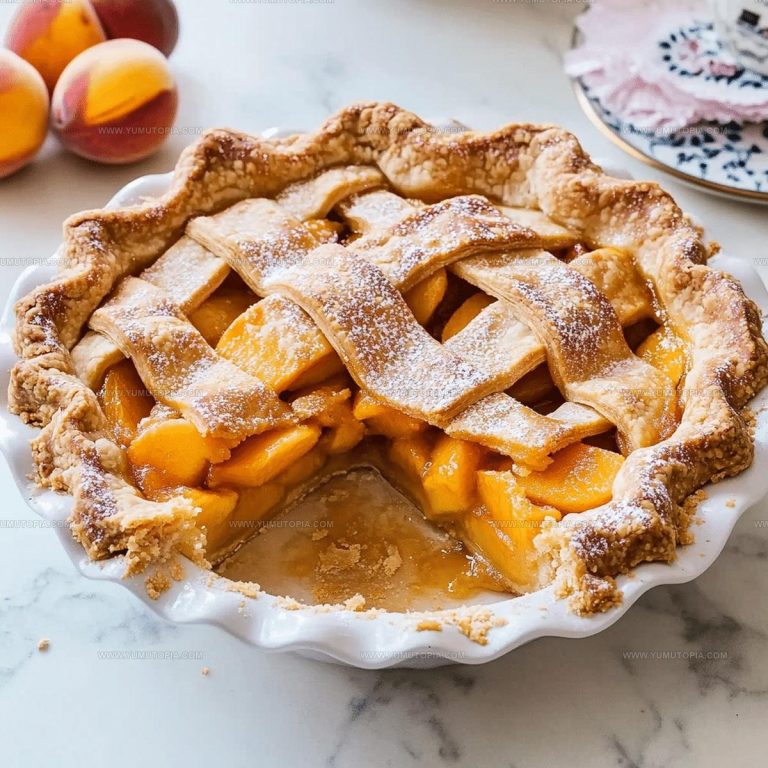 Lattice-Top Peach Pie Recipe