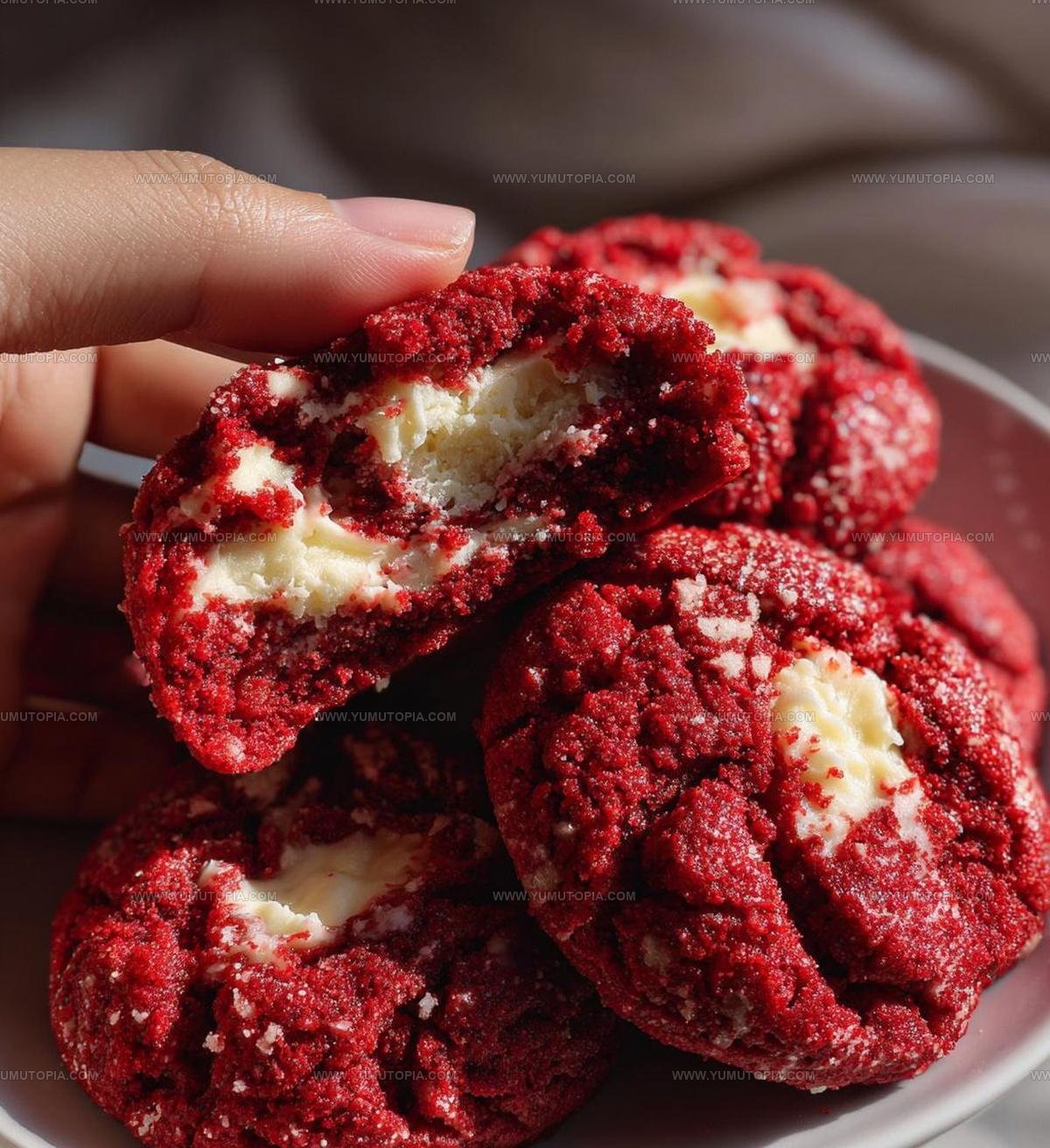 Red Velvet Thumbprint Cookies With Cream Cheese Recipe