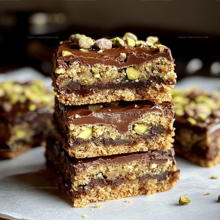 Brown Butter Pistachio Cookie Bars Recipe