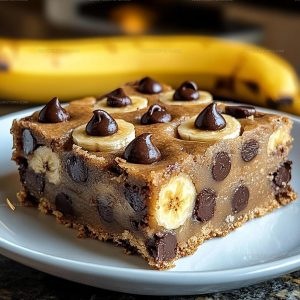 Soft Chocolate Chip Banana Bars Recipe