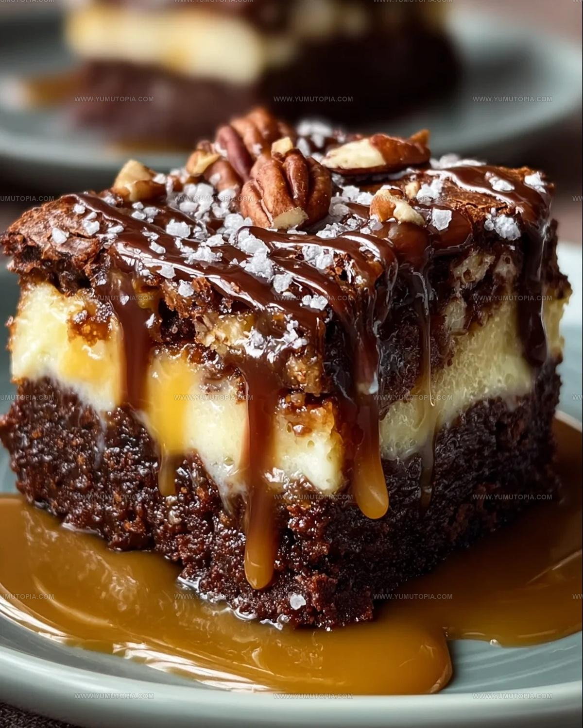 Milky Way Caramel Pecan Cheesecake Brownies Recipe