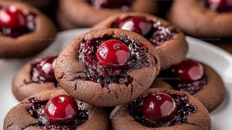 Chewy Chocolate Cherry Cookies Recipe