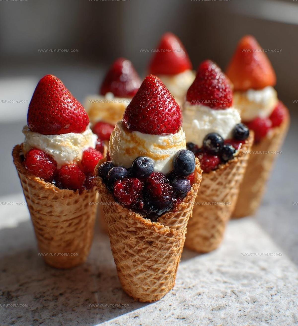 Each Cobbler Cheesecake Cones Recipe