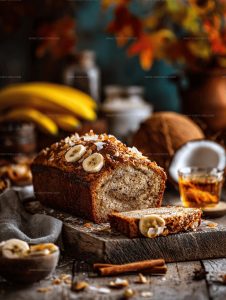 Banana Bread Recipe with Rum & Toasted Coconut