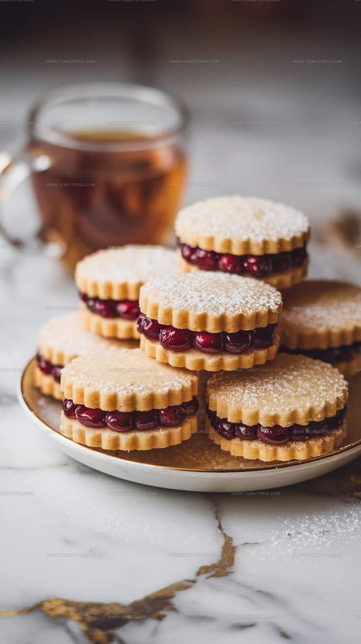 Cranberry Shortbread Sandwich Cookies Recipe