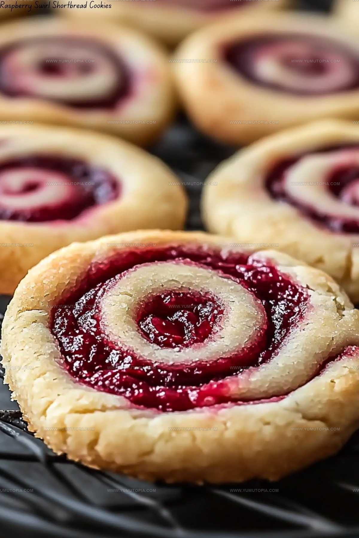 Jam-Swirled Raspberry Shortbread Cookies Recipe