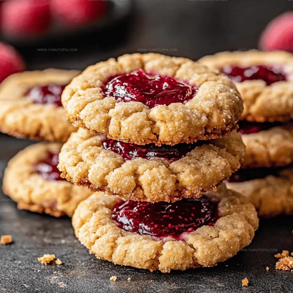 Jam-Filled Buttery Raspberry Crumble Cookies Recipe