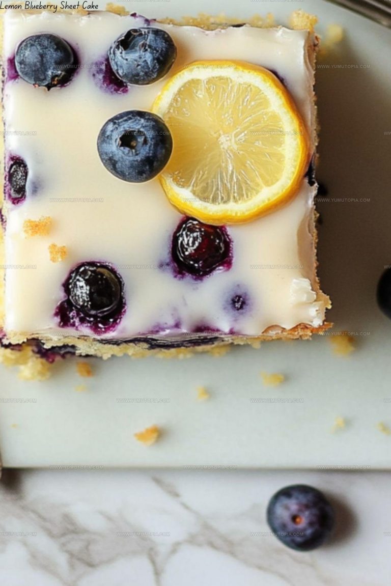 Citrus-Berry Lemon Blueberry Sheet Cake Recipe
