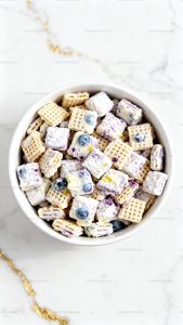 Blueberry Lemon Cheesecake Puppy Chow Recipe