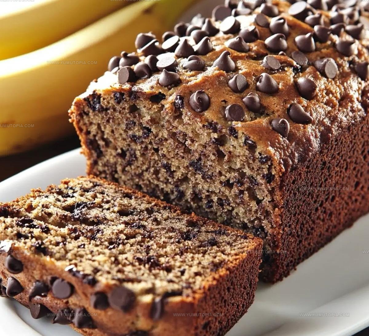 Chocolate Studded Chocolate Chip Banana Bread Recipe