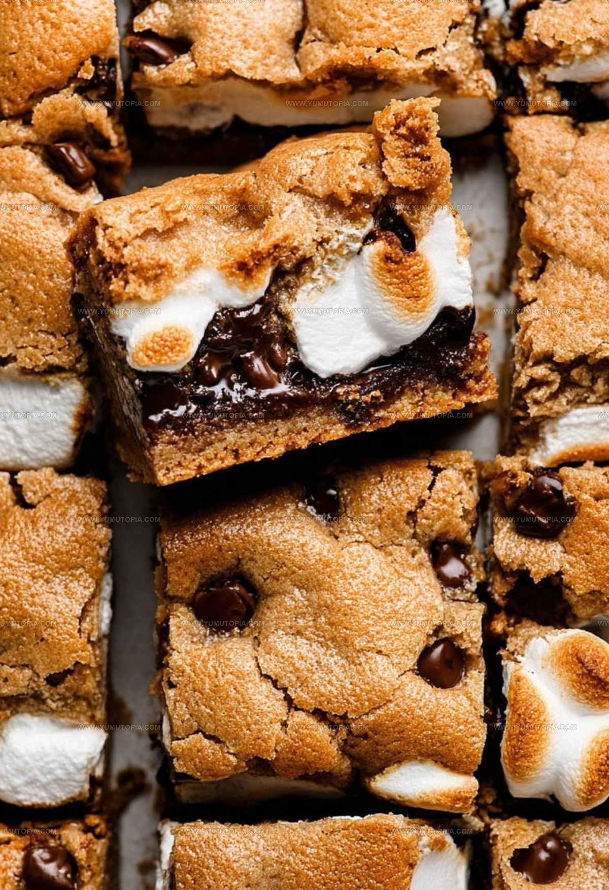 Campfire-Inspired Gooey Smores Cookie Bars Recipe