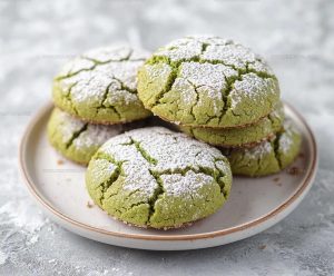 Matcha Crinkle Cookies Recipe