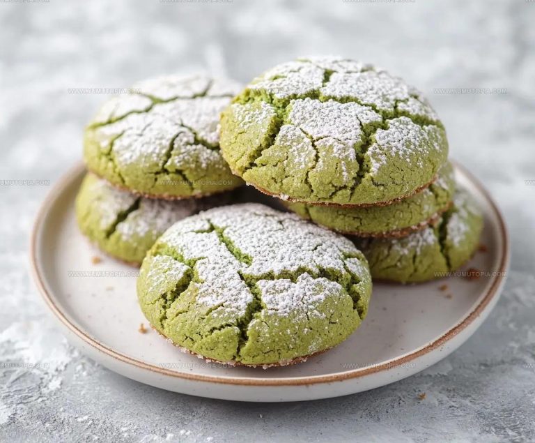 Matcha Crinkle Cookies Recipe