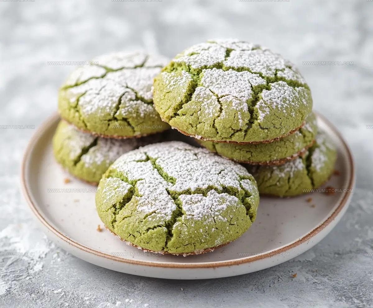 Matcha Crinkle Cookies Recipe