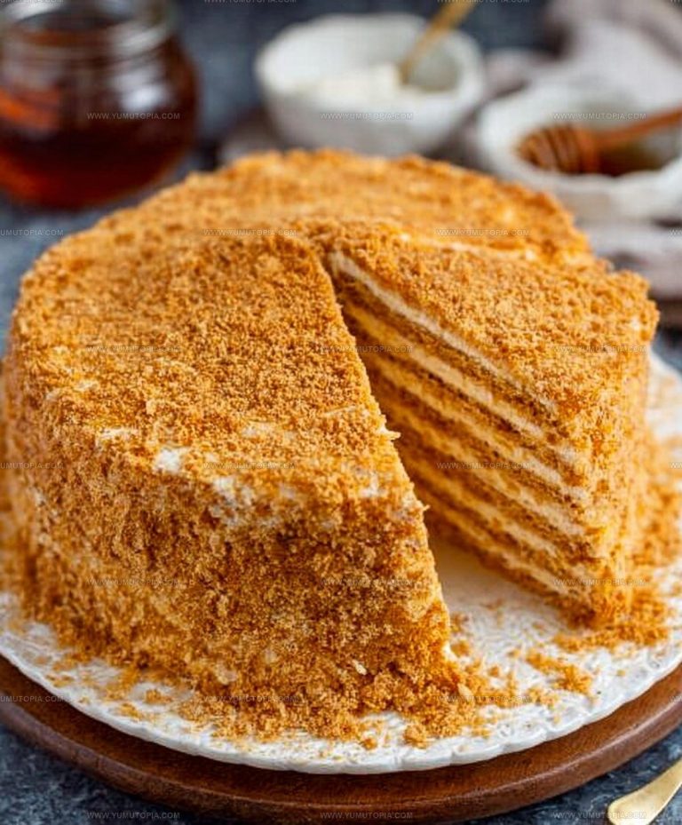 Russian Honey Cake Medovik Recipe