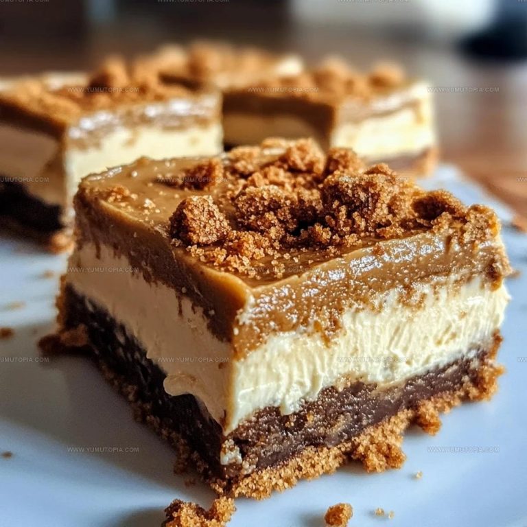 Creamy Biscoff Cheesecake Bars Recipe